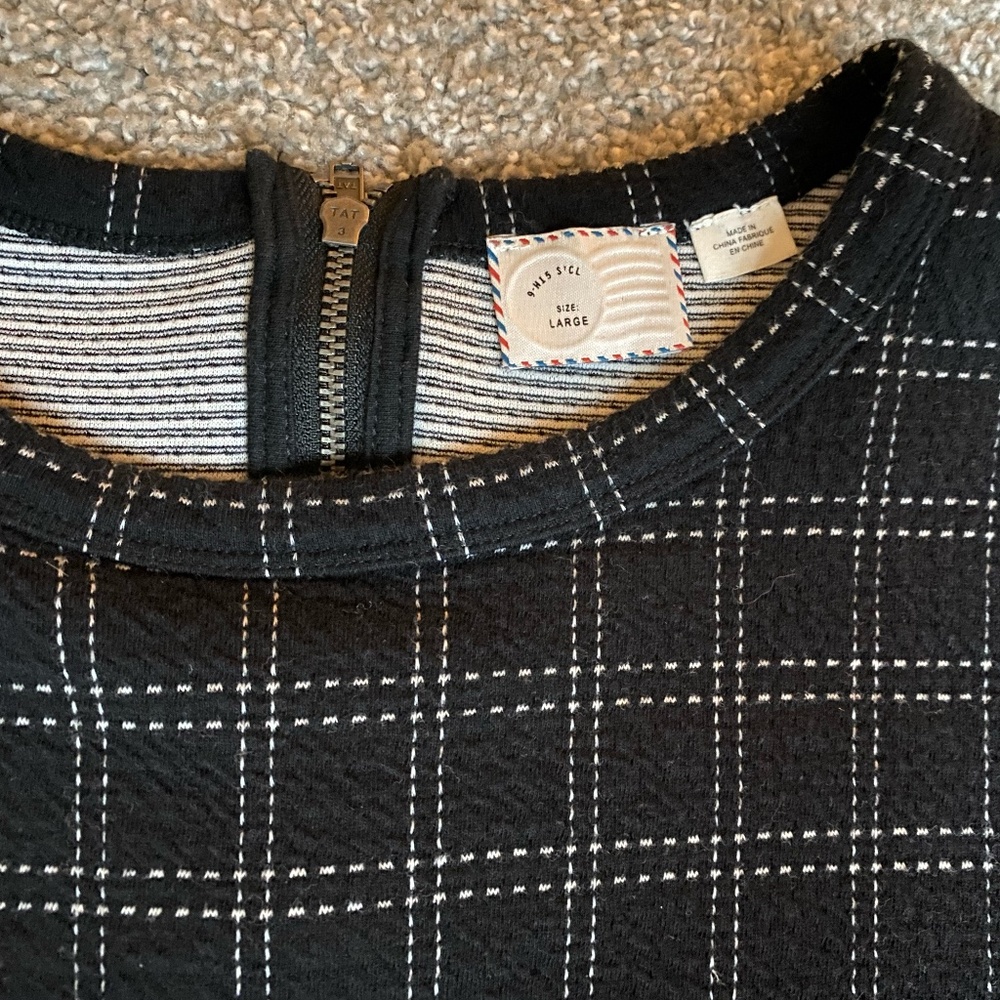 Anthropologie postage stamp quilted top